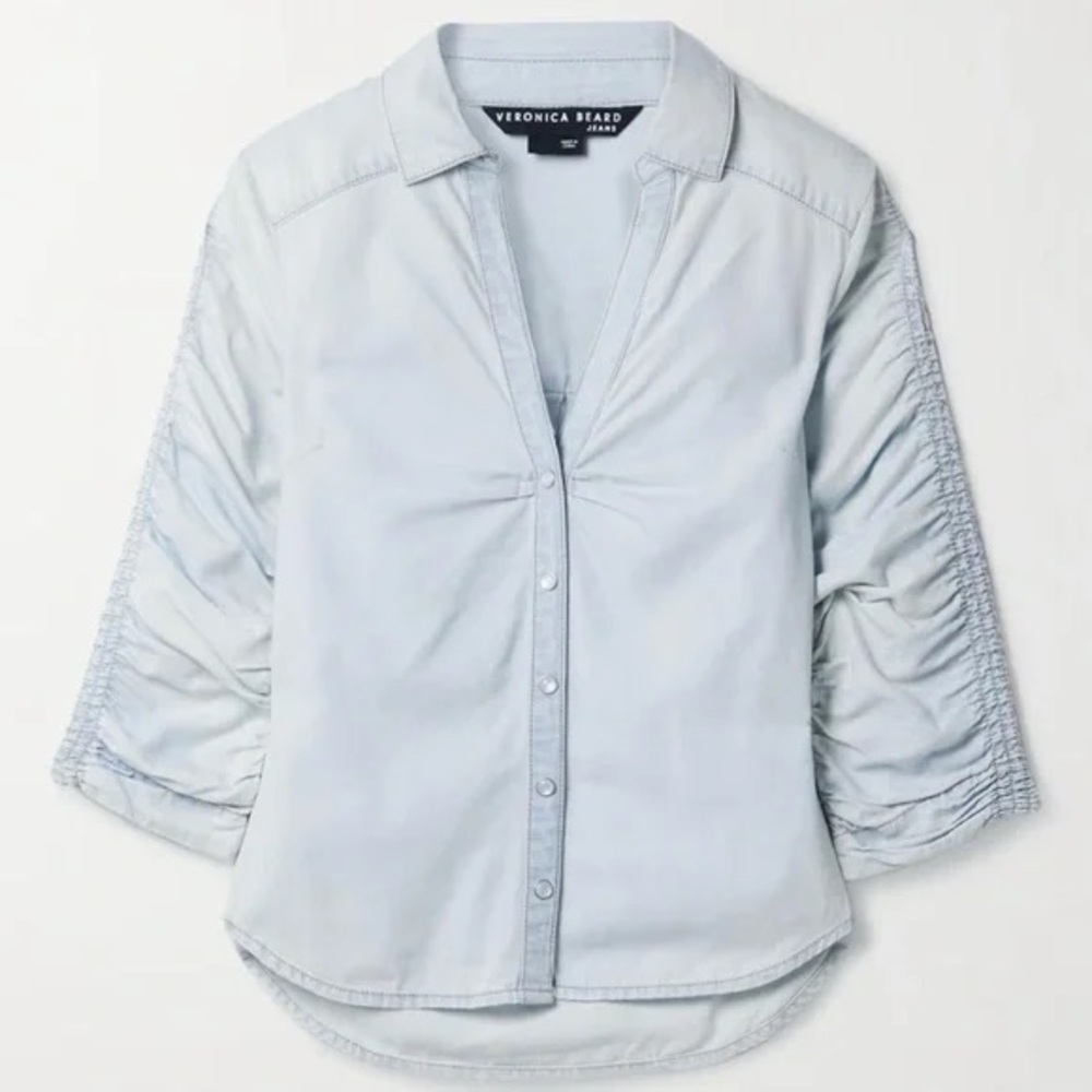 Veronica Beard Light Blue Button-Down Shirt